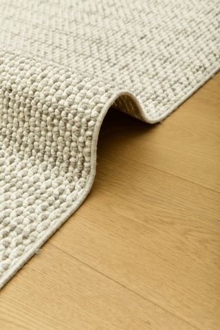 Point Koyu Gri Saçaklı Dokuma Kilim