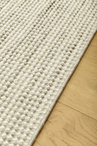 Point Gri Saçaklı Dokuma Kilim