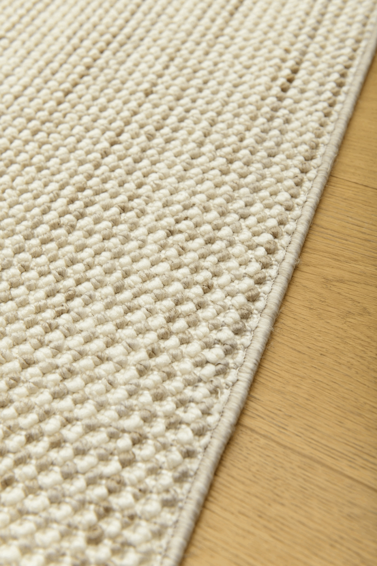 Point Açık Bej Saçaklı Dokuma Kilim