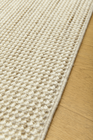 Point Açık Bej Saçaklı Dokuma Kilim