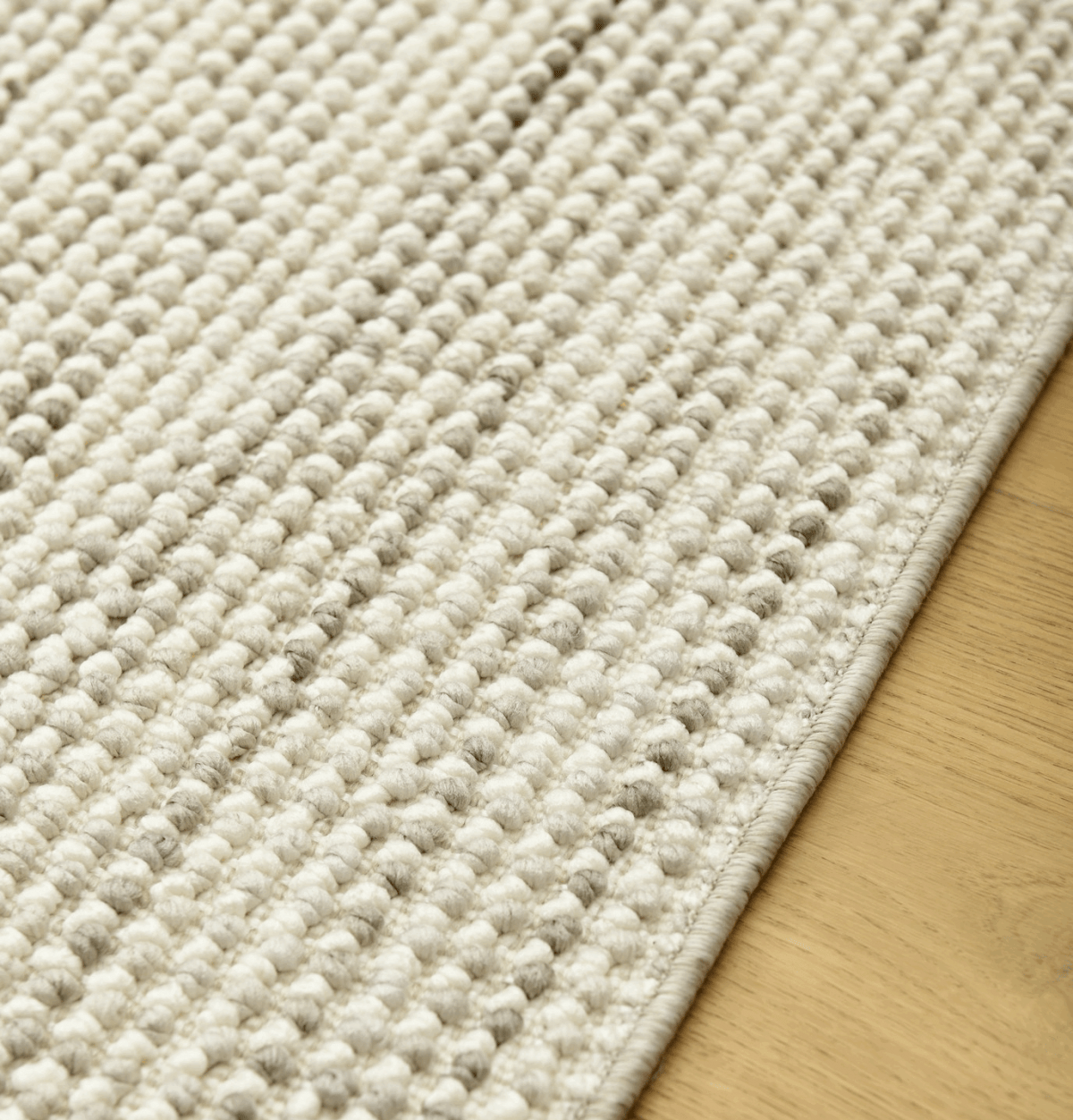 Point Beyaz Saçaklı Dokuma Kilim 100X200