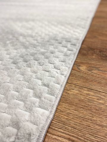 Gri Renkli Yumuşak Side Kilim