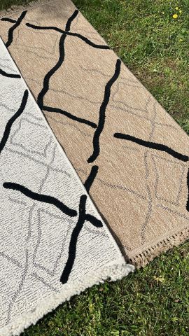 Beyaz Tabanlı Kulis Kilim 100X300