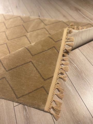 Vizon Rengi İskandinav Desenli Kilim