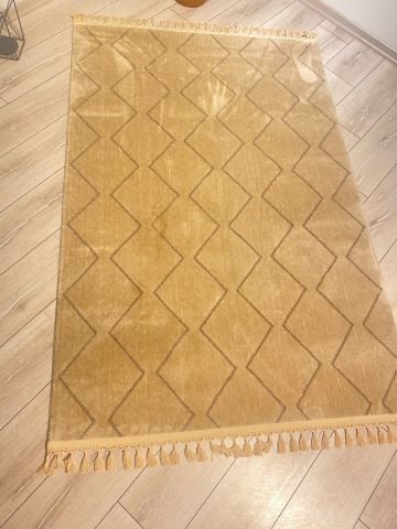 Vizon Rengi İskandinav Desenli Kilim