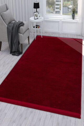 Kırmızı Renk Pamuk Dokuma Sultan Kilim