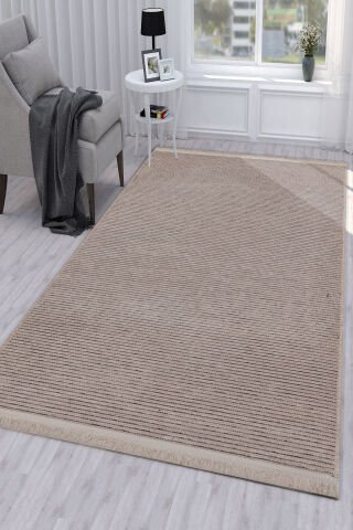 Vizon Rengi Pamuk Dokuma Sultan Kilim 100X200
