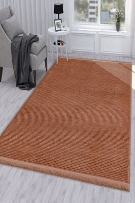 Açık Kahve / Bej Rengi Pamuk Dokuma Sultan Kilim