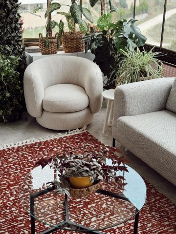 Ersin Doğan`ın Tercihi Kiremit / Yanık Turuncu Renkli Garden Kilim