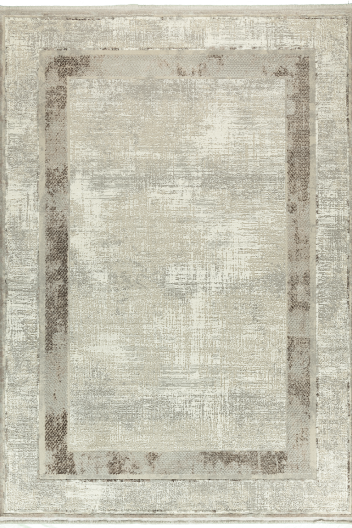 Sütlü Kahve Çerçeveli Rumeli Halı