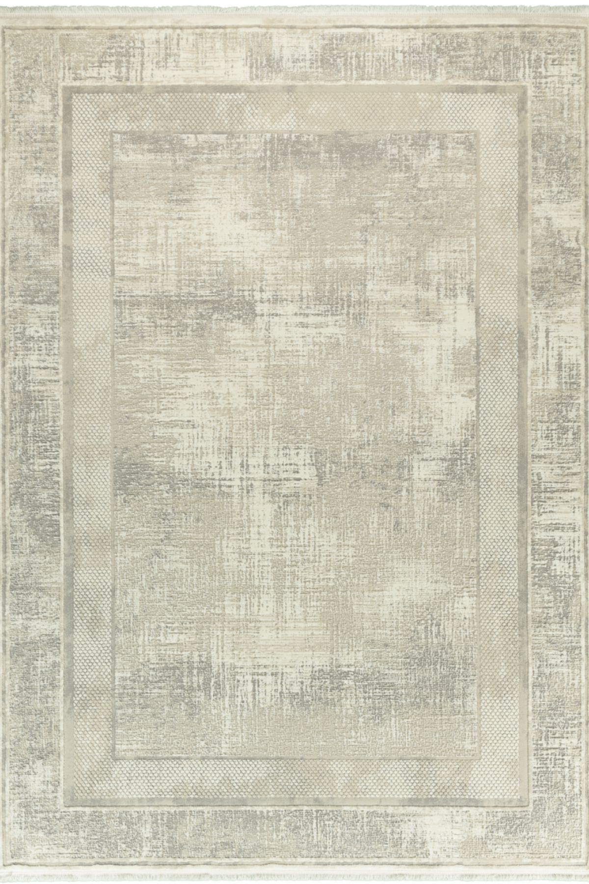 Krem Çerçeveli Rumeli Halı 100X200