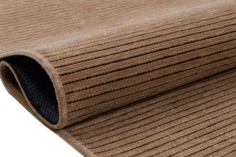 Açık Kahve / Cappicono Rengi Pamuk Dokuma Sultan Kilim