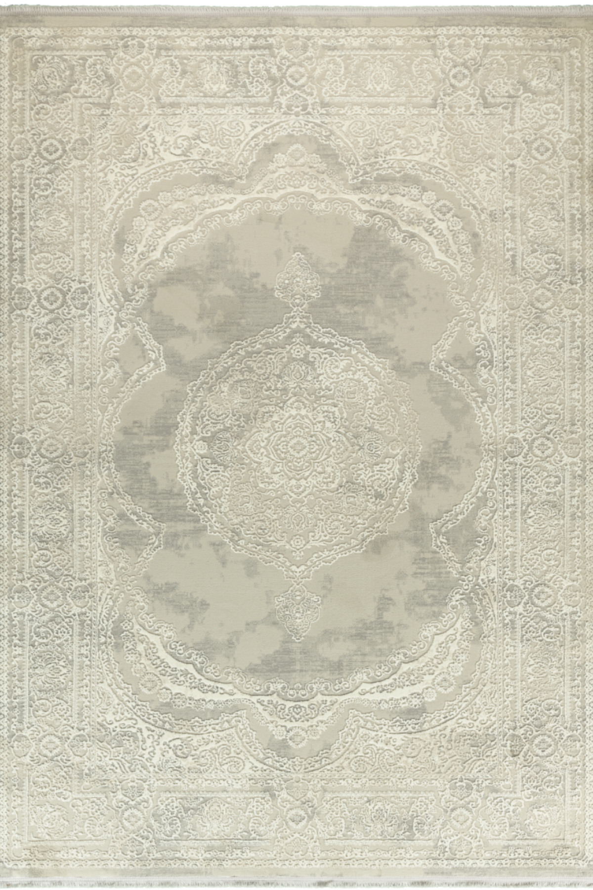 Krem Göbekli Rumeli Halı