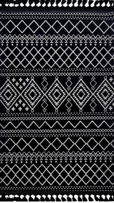 Siyah Renkli Garden Kilim