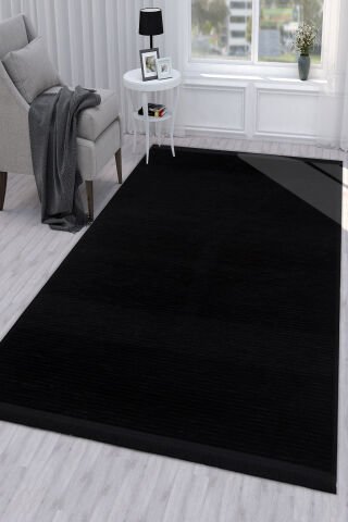Siyah Renkli Pamuk Dokuma Sultan Kilim 100X200