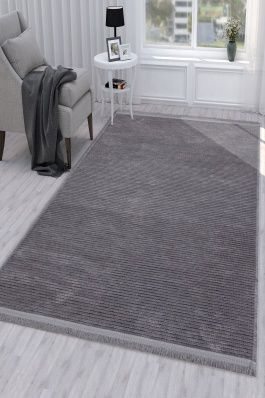 Gri Renkli Pamuk Dokuma Sultan Kilim 100X200