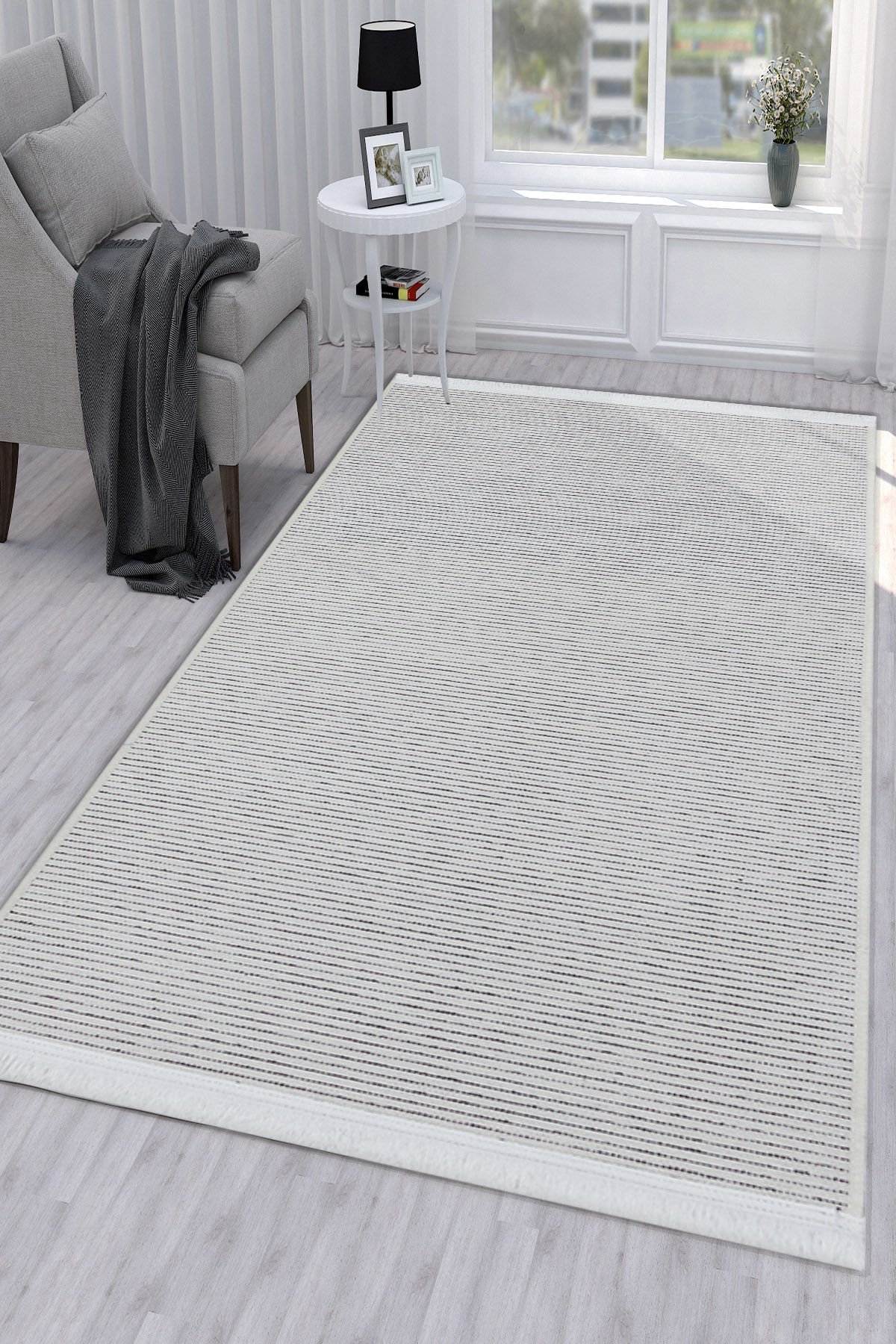 Ekru Rengi Pamuk Dokuma Sultan Kilim