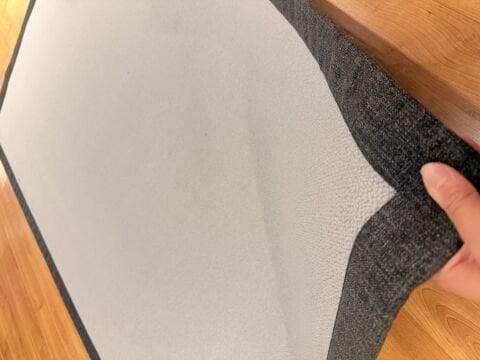 Kenarları Siyah Çerçeveli Düz Model Velvet Sisal