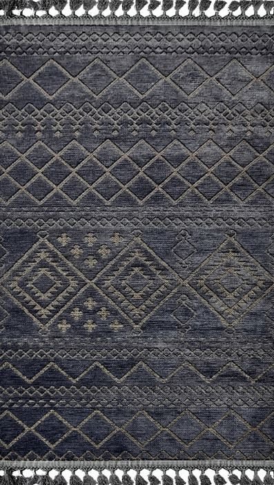 Antrasit Renkli Garden Kilim 100X200