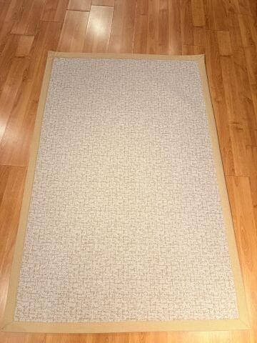 Krem Renk Çizgili Velvet Sisal