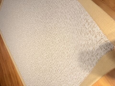 Krem Renk Çizgili Velvet Sisal