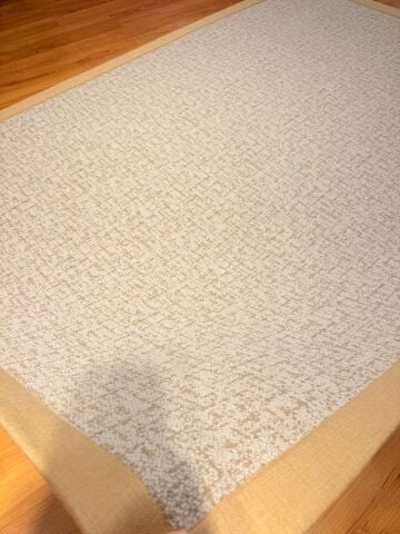 Krem Renk Çizgili Velvet Sisal