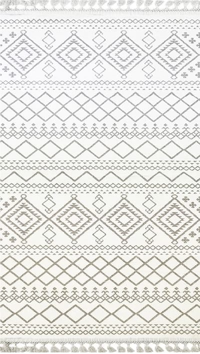 Beyaz Renkli Garden Kilim
