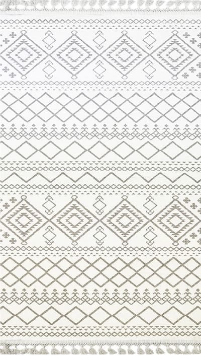 Beyaz Renkli Garden Kilim