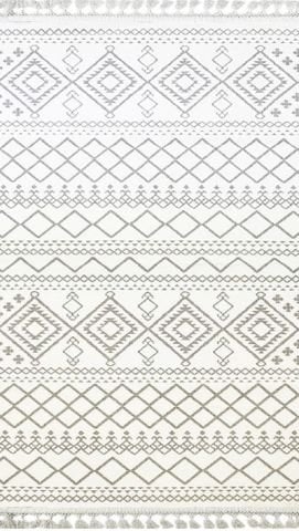 Beyaz Renkli Garden Kilim
