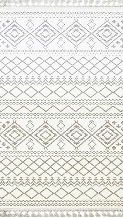 Beyaz Renkli Garden Kilim 100X200