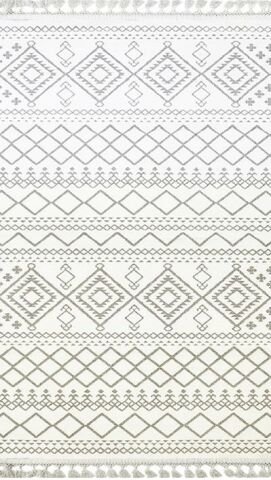 Beyaz Renkli Garden Kilim 100X200