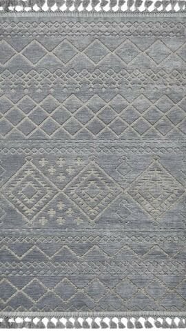 Gri Renkli Garden Kilim