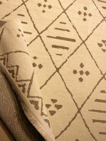 Garden Soft Krem Renkli Baklava Desen Kilim