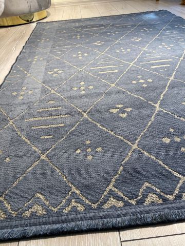 Garden Soft Antrasit Renkli Desenli Kilim