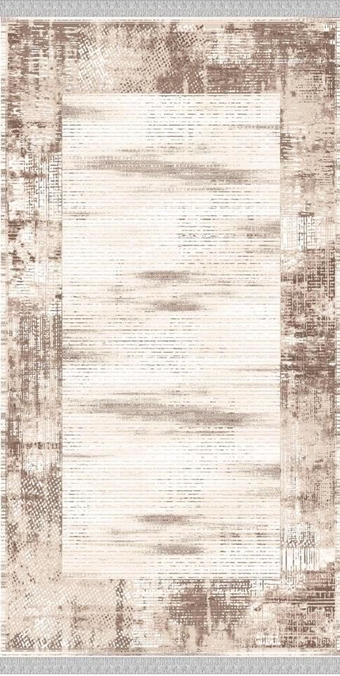 Kahverengi Klasik Bordürlü Mermer Desenli Dekoratif Kilim