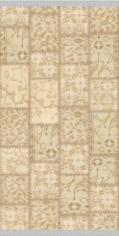 Açık Zeminli Patchwork Desenli Dokuma Tabanlı Kilim