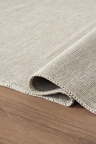 Krem Renkte Düz Model Mumbai Sisal