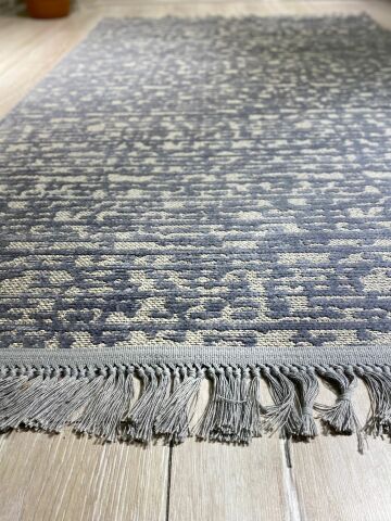 Gri Renkli Dağınık Desen Garden Kilim 100X200