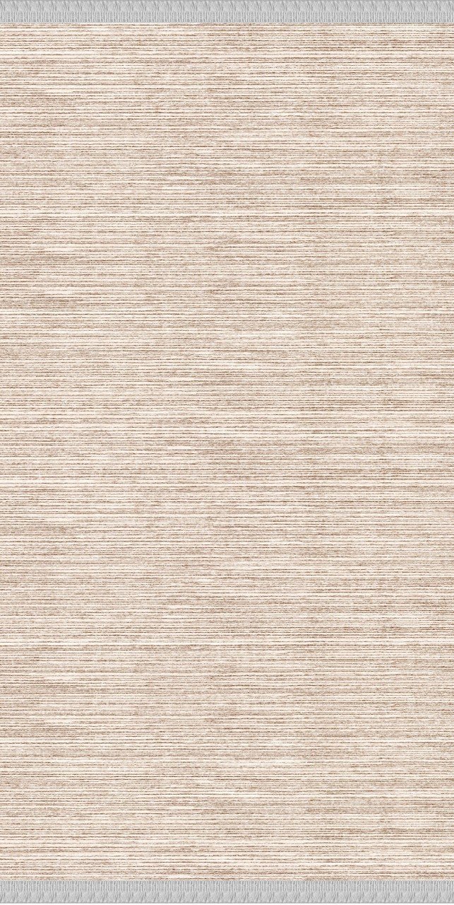 Kahverengi Çizgi Temalı Dokuma Tabanlı Kilim