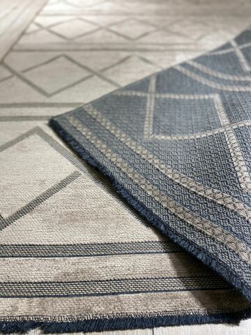 Vizon Rengi Kendinden Desenli Vals Kilim