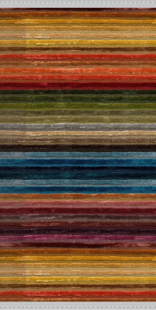 Gökkuşağı Renkli Dokuma Tabanlı Kilim