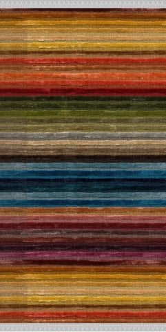 Gökkuşağı Renkli Dokuma Tabanlı Kilim