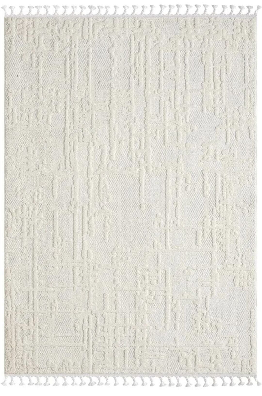 Bej Dekoratif Bukle Halı