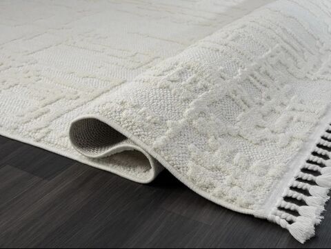 Bej Dekoratif Bukle Halı