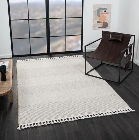 Bej Dekoratif Düz Kabartmalı Bukle