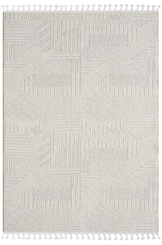 Bej Şekilli Dekoratif Bukle Halı