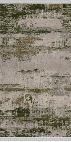 Serpme Desenli Yeşil Renkli Dokuma Tabanlı Kilim