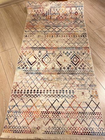 Renkli İskandinav Desenli Baskı Kilim 100X200