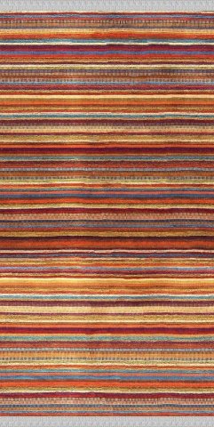 Renkli Çizgili Dokuma Tabanlı Kilim