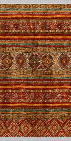 Eskitme Desenli Dokuma Tabanlı Kilim